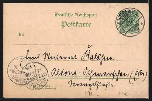 Lithographie Heidelberg, Alte Universität, Alte Brücke