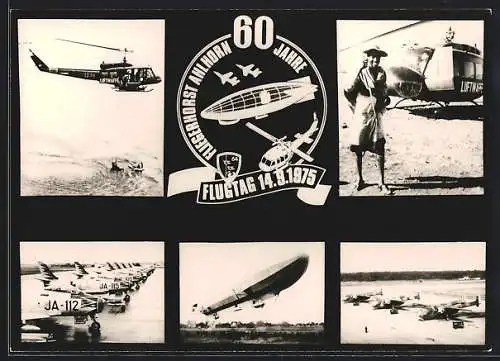 AK Ahlhorn, Flugtag 60 Jahre Fliegerhorst 1915-1975, Flugzeuge und Hubschrauber der Bundeswehr, Zeppelin