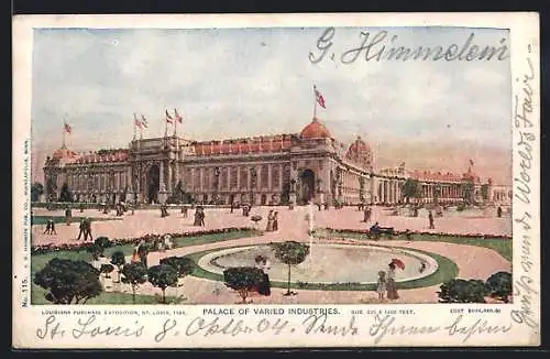 AK St. Louis, Louisiana Purchase Exposition 1904, Palace of Varied Industries