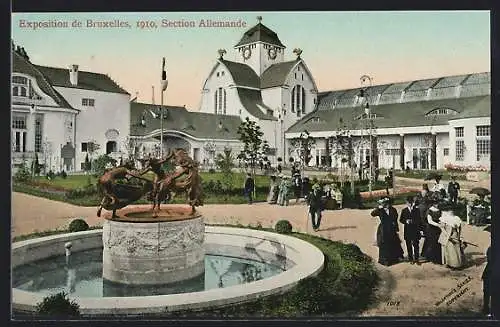 AK Bruxelles, Exposition 1910, Section Allemande, deutscher Pavillon