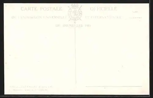 AK Bruxelles, Exposition 1910, Entree Principale