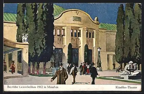 AK München, Ausstellung, Bayerische Gewerbeschau 1912, Künstler-Theater