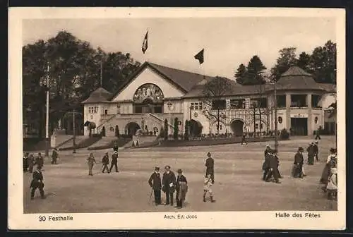 AK Bern, Schweiz. Landes-Ausstellung 1914, Halle des Fêtes