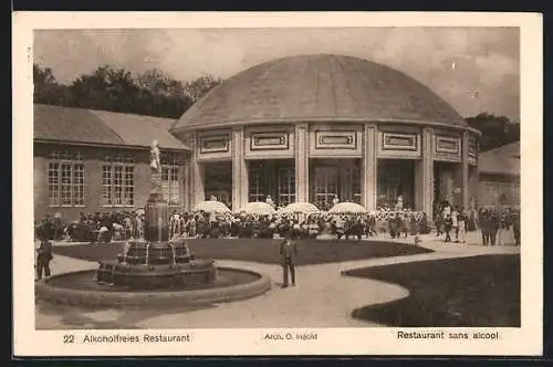 AK Bern, Schweiz. Landesausstellung 1914, Alkoholfreies Restaurant