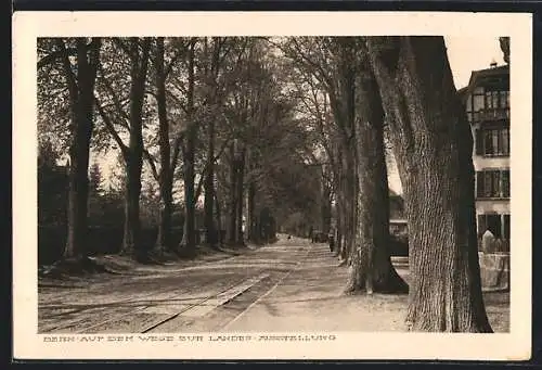 AK Bern, Landes-Ausstellung 1914, auf dem Weg zur Ausstellung