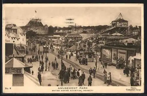 AK London, British Empire Exhibition 1924, The Amusement Park