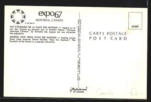 AK Montréal, Expo 1967, General View from Place des Nations