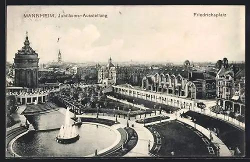 AK Mannheim, Jubiläums-Ausstellung 1907, Friedrichsplatz