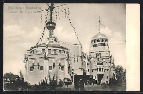 AK Düsseldorf, Düsseldorfer Ausstellung, Gebäude der Firma Krupp