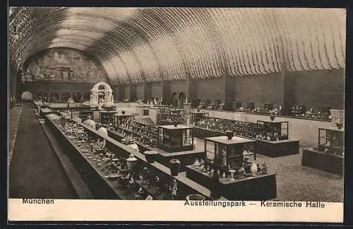 AK München, Deutsche Gewerbeschau 1922, Keramische Halle
