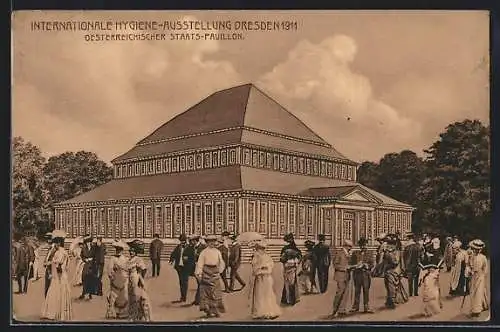 AK Dresden, Internationale Hygiene Ausstellung 1911, Österreichischer Staatspavillon