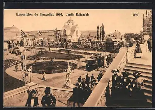 AK Bruxelles, Exposition de Bruxelles 1910, Jardin Hollandais