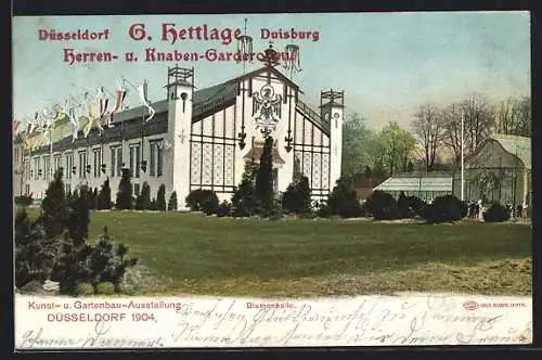AK Düsseldorf, Kunst- u. Gartenbau-Ausstellung 1904, Blumenhalle