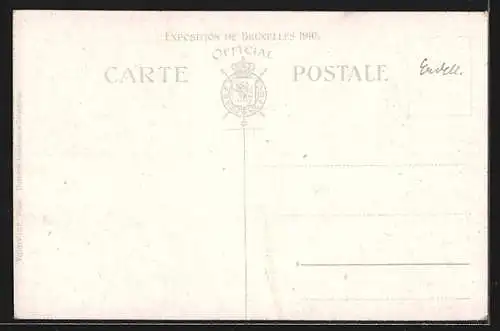 AK Bruxelles, Exposition 1910, Facade Principale