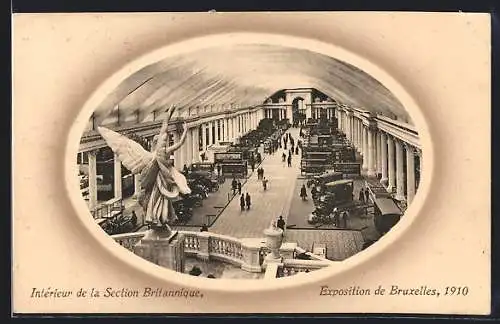 AK Bruxelles, Exposition de Bruxelles 1910, Intérieur de la Section Britannique