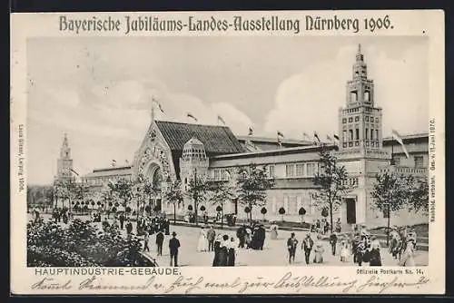 AK Nürnberg, Bayerische Jubiläums-Landes-Ausstellung 1906, Hauptindustriegebäude
