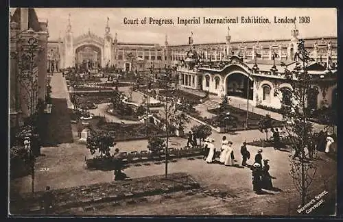 AK London, Imperial International Exhibition 1909, Court of Progress