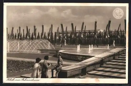 AK Düsseldorf, Grosse Reichsausstellung Schaffendes Volk 1937, Fahnenstrasse