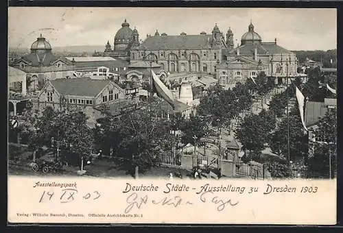 AK Dresden, Deutsche Städte-Ausstellung 1903 - Ausstellungspark