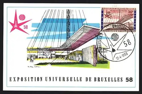 AK Bruxelles, Exposition Universelle 1958, Porte Benelux