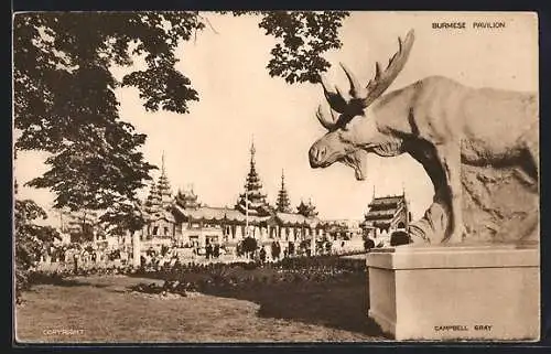 AK London, British Empire Exhibition 1924, Burmese Pavillon