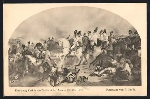 AK Erzherzog Karl-Ausstellung, Erzherzog Karl in der Schlacht bei Aspern
