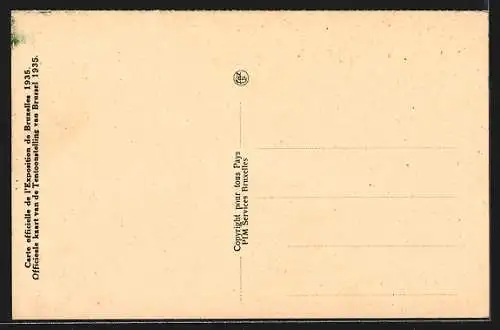 AK Bruxelles, exposition de Bruxelles 1935, illumination des grandes fontaines