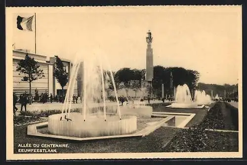AK Bruxelles, Exposition de Bruxelles 1935, Allée du Centenaire