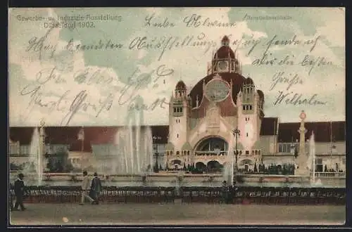 AK Düsseldorf, Gewerbe- u. Industrie-Ausstellung 1902, Hauptindustriehalle