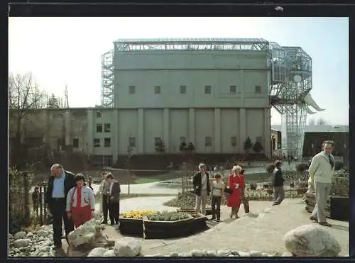 AK Hamm, Landesgartenschau 1984, Glaselefant und Besucher