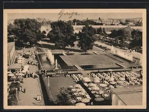 AK Essen, Gruga 1952, Blick vom Grugaturm