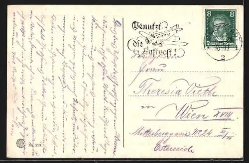 AK Darmstadt, Schloss mit Strassenbahn aus der Vogelschau