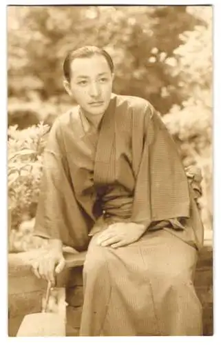 Fotografie Japan / Nippon, Portrait japanischer Schauspieler Bando Tsumasaburo