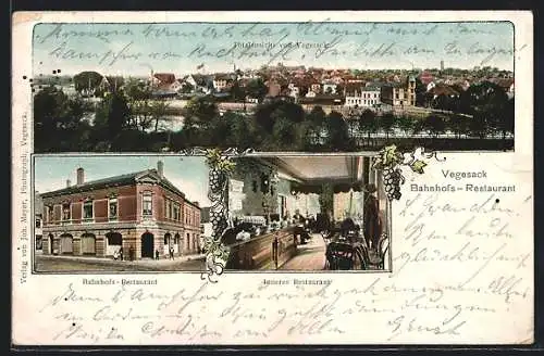AK Vegesack, Bahnhofs-Restaurant, Innenansicht, Totalansicht