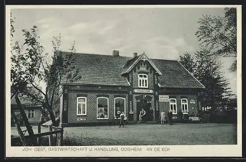 AK Odisheim, Gastwirtschaft und Handlung Johann Oest, An de Eck