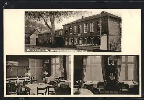 AK Hanerau /Hademarschen /Holst., Gasthof zur Linde, Innenansichten