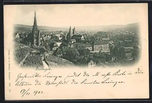 AK Esslingen / Neckar, Ortsansicht aus der Vogelschau