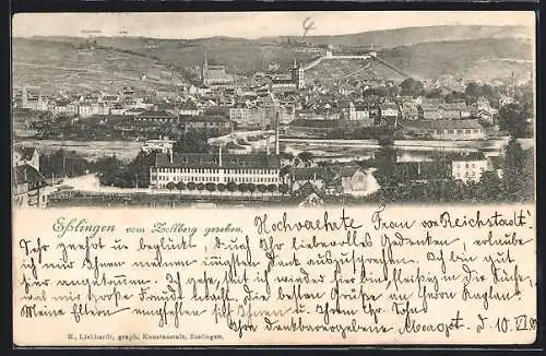 AK Esslingen / Neckar, Ortsansicht vom Zollberg gesehen