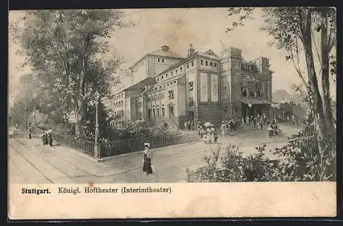 AK Stuttgart, Königl, Hoftheater, Eckfassade