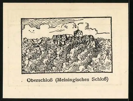 Notgeld Kranichfeld 1921, 10 Pfennig, Oberschloss (Meiningisches Schloss)