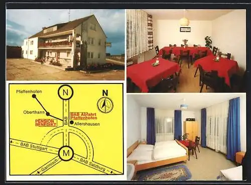 AK Oberthann bei Pfaffenhofen, Pension Benedikt, Innenansichten