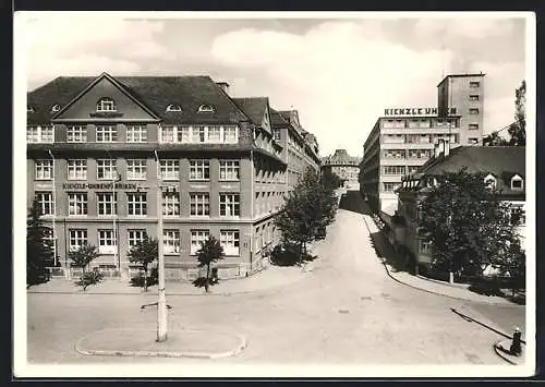 AK Schwenningen a. N., Hindenburgstrasse, Kienzle-Uhrenfabriken