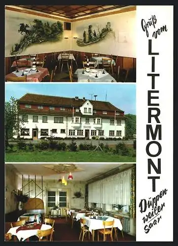 AK Düppenweiler, Zwei Innen- & Aussenansicht des Litermont