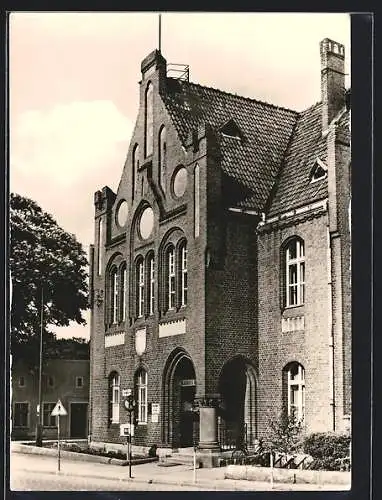 AK Gartz /Oder, Ansicht vom Rathaus