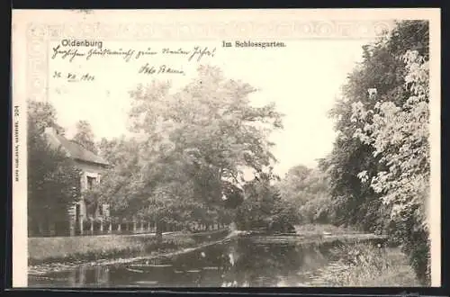 AK Oldenburg / Oldenburg, Im Schlossgarten