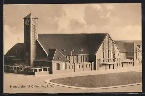 AK Oldenburg / Oldenburg, Hauptbahnhof