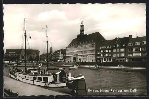 AK Emden / Ostfriesland, Neues Rathaus am Delft