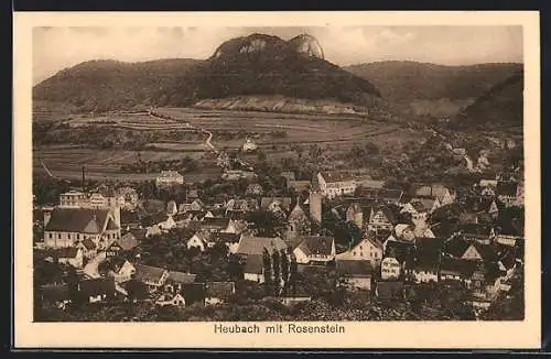 AK Heubach / Württ., Ortsansicht mit Rosenstein