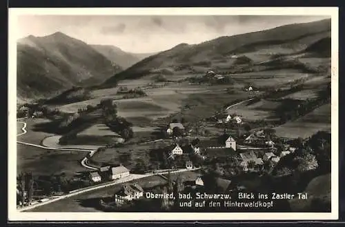 AK Oberried / bad. Schwarzwald, Blick ins Zastler Tal und auf den Hinterwaldkopf