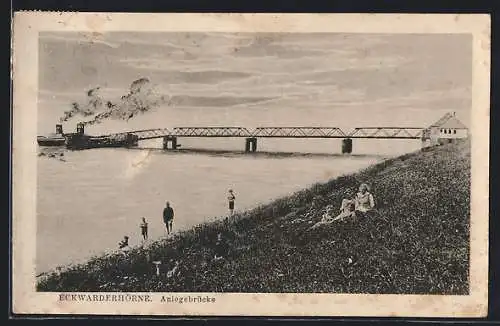AK Eckwarderhörne, Dampfer an der Anlegebrücke